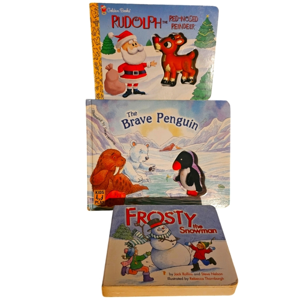 🎄🦌🐧⛄️3 Board Books⛄️🐧🦌🎄 Holiday Bundle | Sizes: see in listing